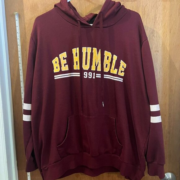 Size 1X - Rue+ - Maroon Inspirational Hoodie - Picture 1 of 7